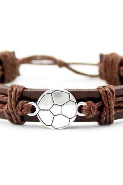 Basketball Football Soccer Softball Volleyball Leather Bracelets