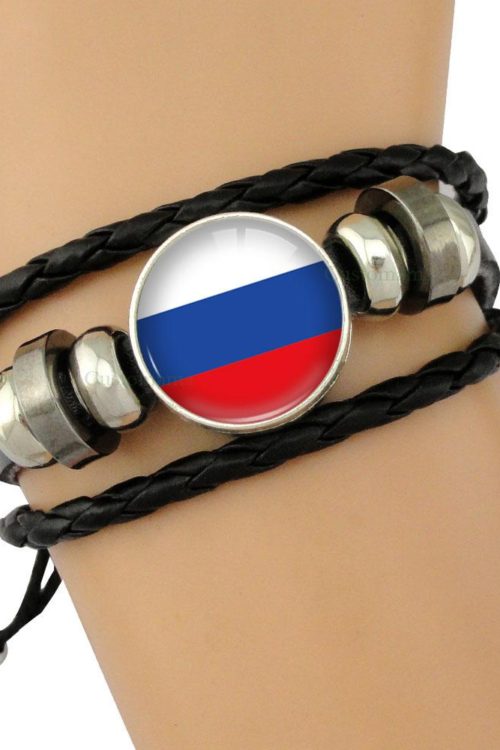 Country Flags Leather Bracelets