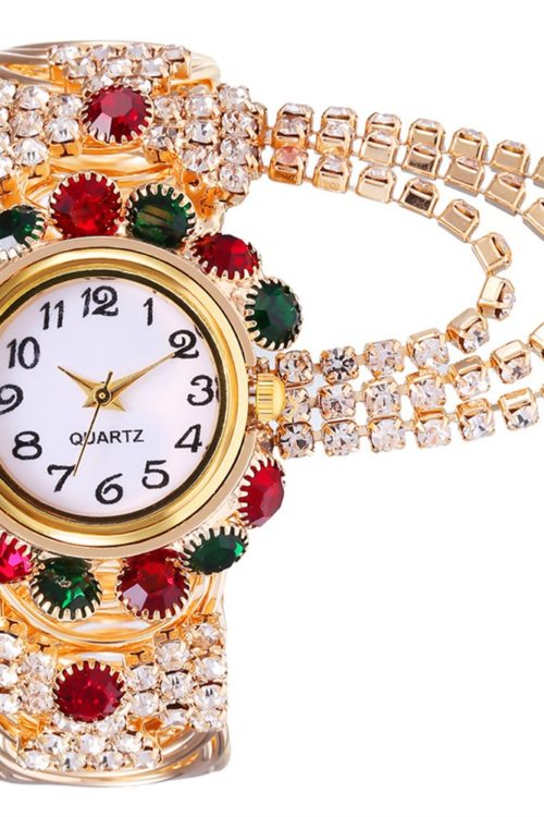 New trend and fashion women’s watch with diamond inlaid digital quartz female bracelet watch