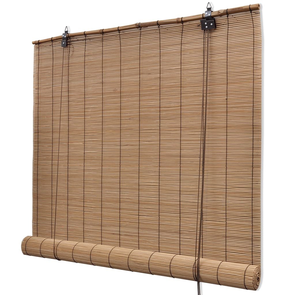 vidaXL Store roulant Bambou Marron 140×160 cm