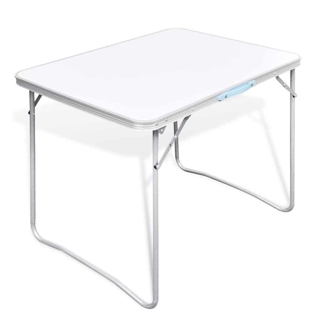 vidaXL Table pliable de camping avec cadre métallique 80×60 cm