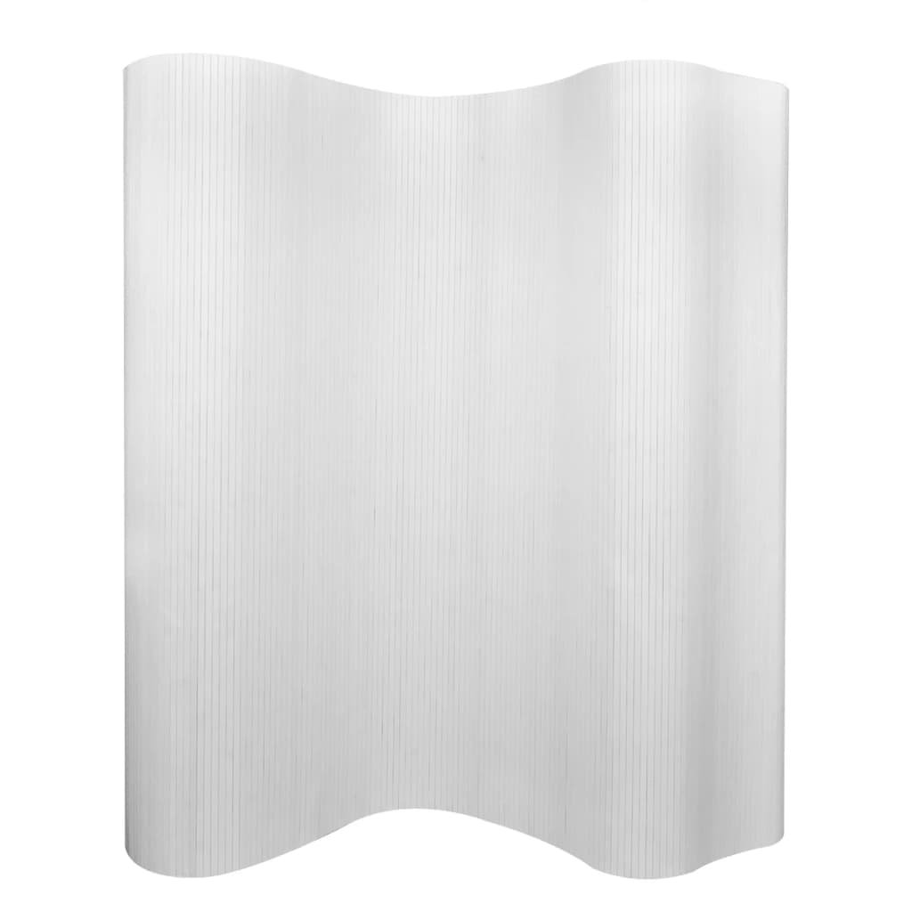 vidaXL Cloison de séparation Bambou Blanc 250 x 165 cm