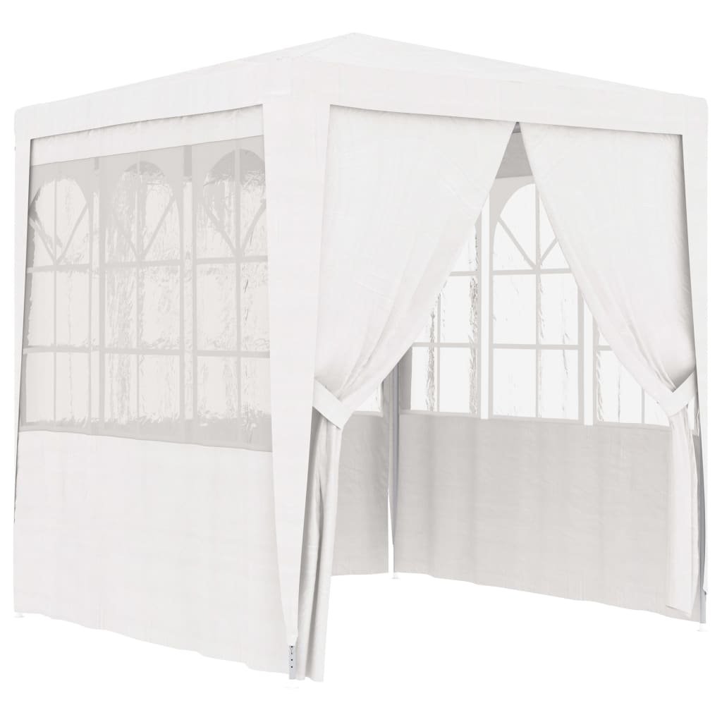 vidaXL Tente de réception avec parois latérales 2,5×2,5m Blanc 90 g/m²