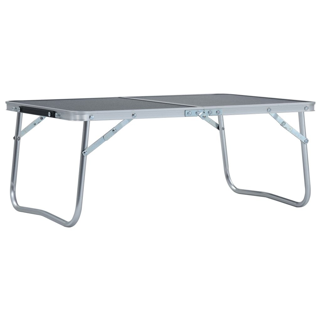 vidaXL Table pliable de camping Gris Aluminium 60×40 cm