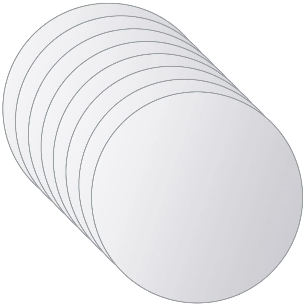 vidaXL Carreaux de miroir 16 pcs Rond Verre