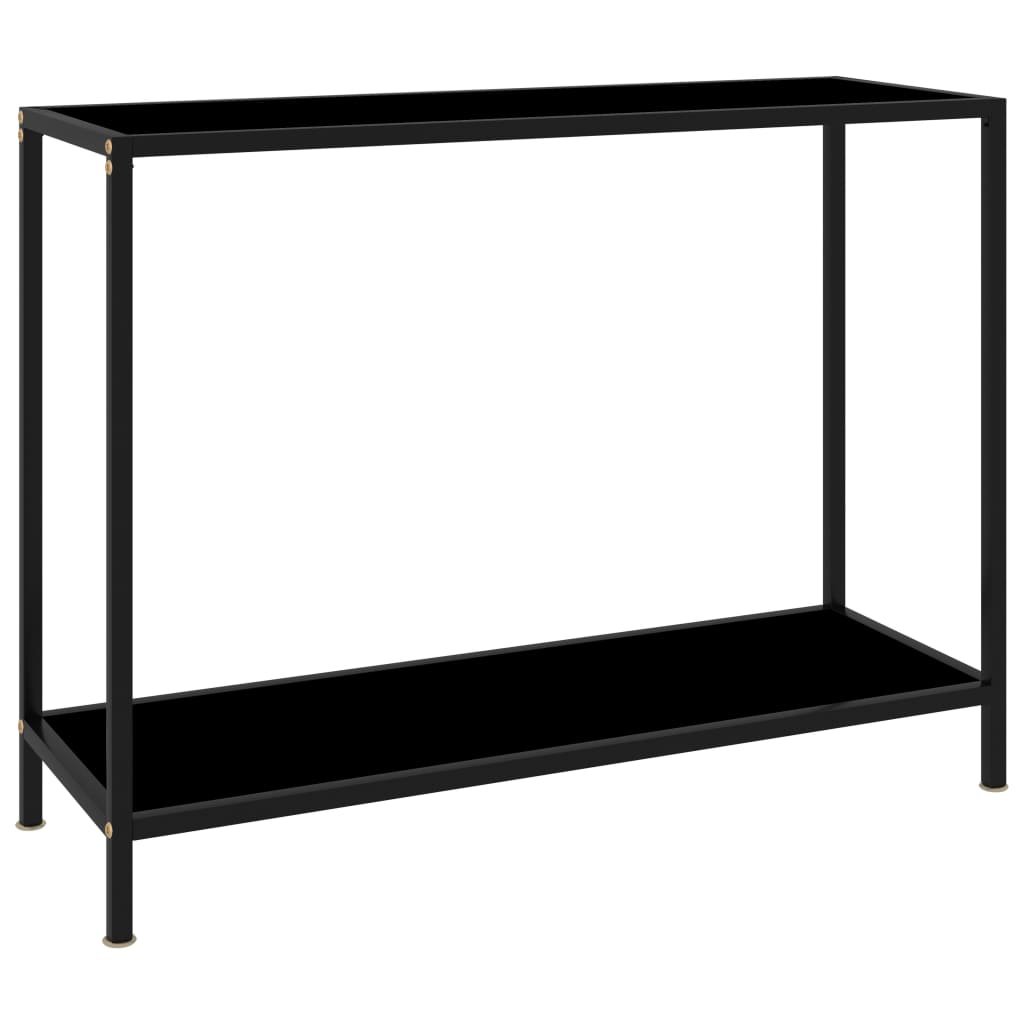 vidaXL Table console Noir 100x35x75 cm Verre trempé