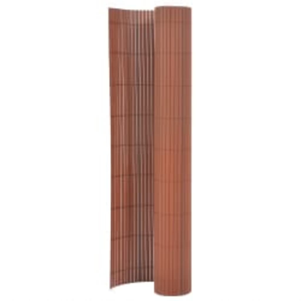 vidaXL Clôture de jardin double face 90×400 cm Marron