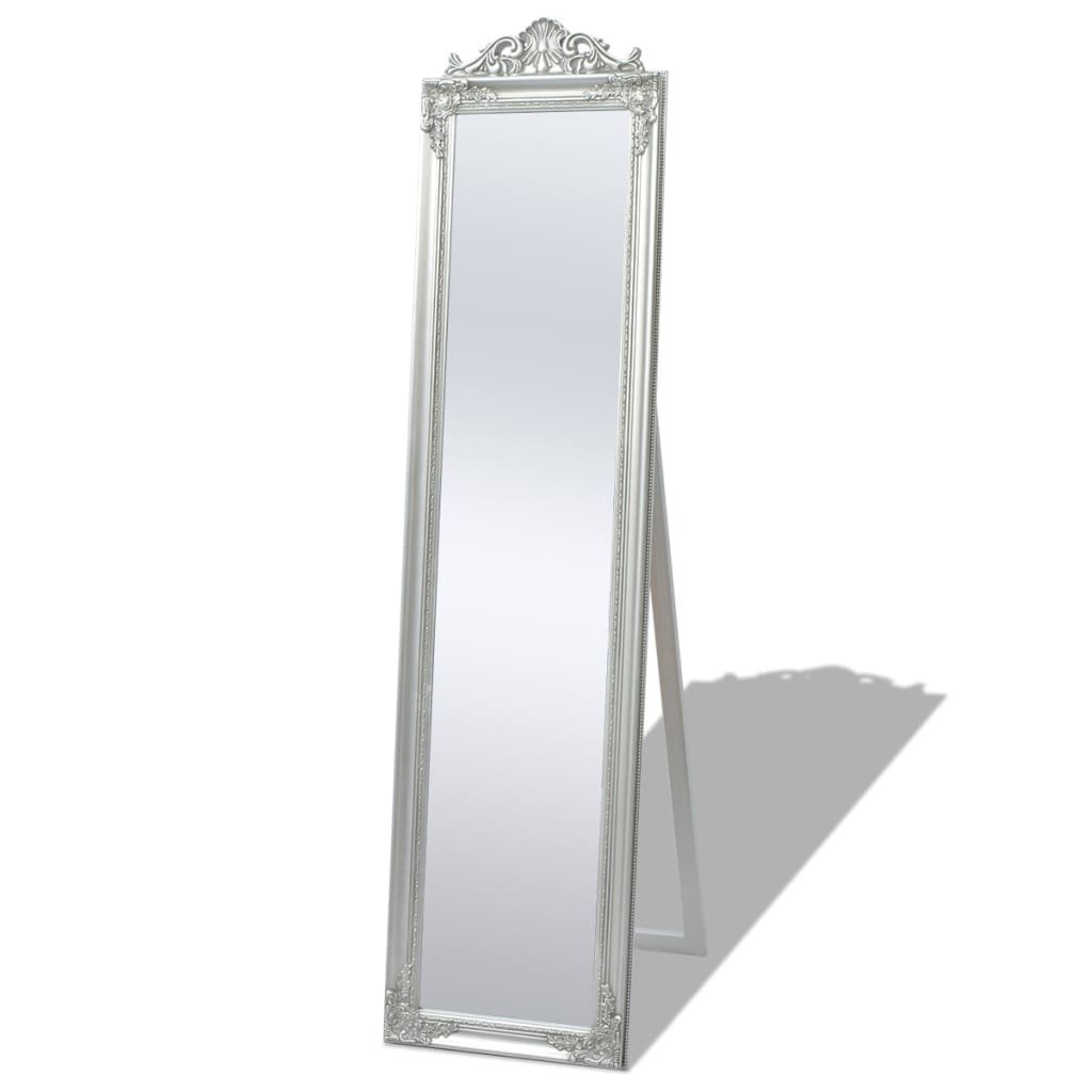 vidaXL Miroir sur pied Style baroque 160×40 cm Argenté