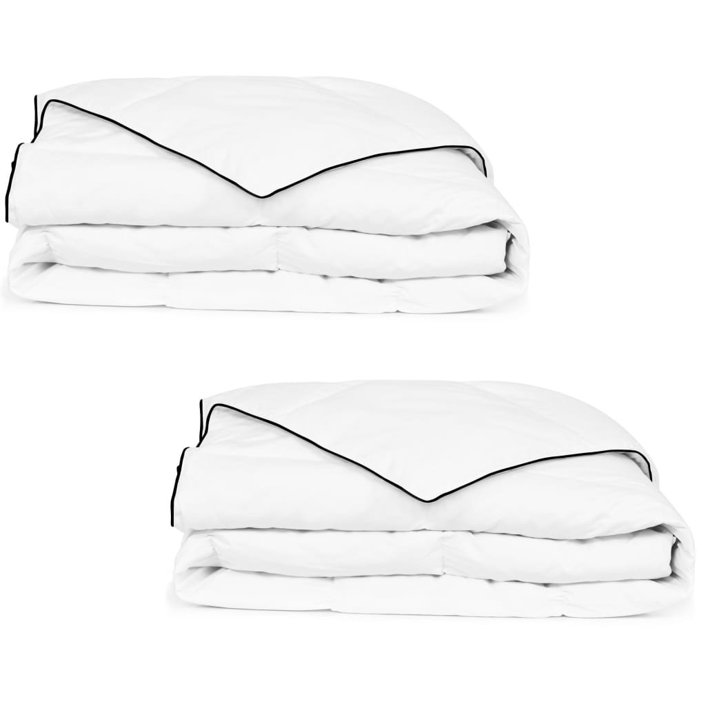 vidaXL Couette en duvet d’hiver 2 pcs 150 x 200 cm