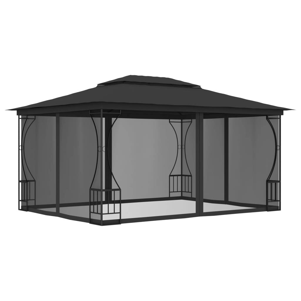 vidaXL Tonnelle avec moustiquaire 300x400x265 cm Anthracite