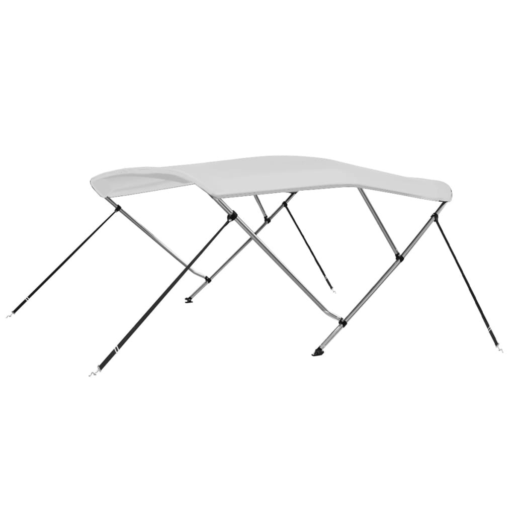 vidaXL Auvent bimini à 3 arceaux Blanc 183x140x137 cm