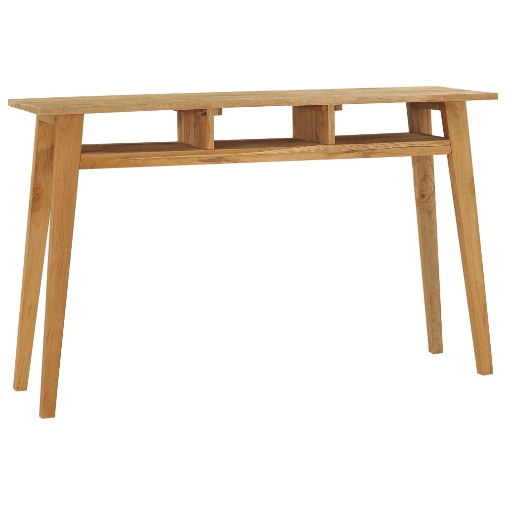 vidaXL Table console 120x35x75 cm Bois de teck massif