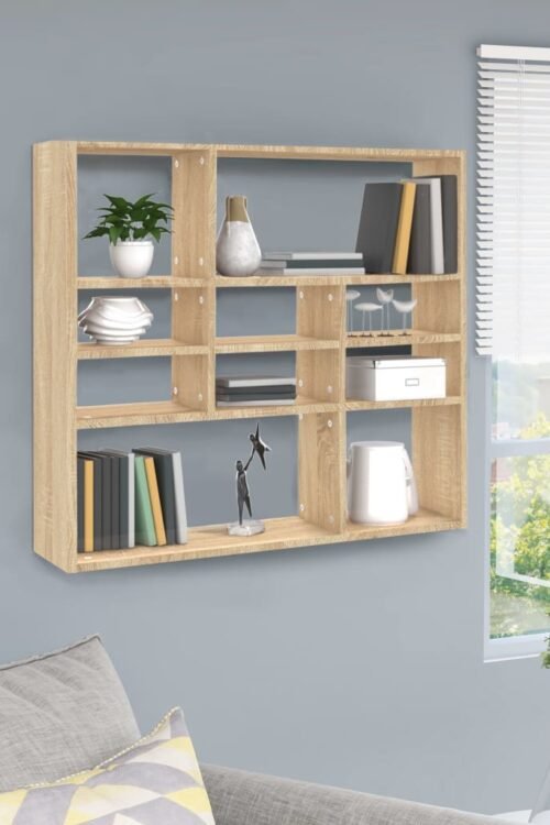 vidaXL Étagère murale Chêne sonoma 90x16x78 cm Bois d’ingénierie