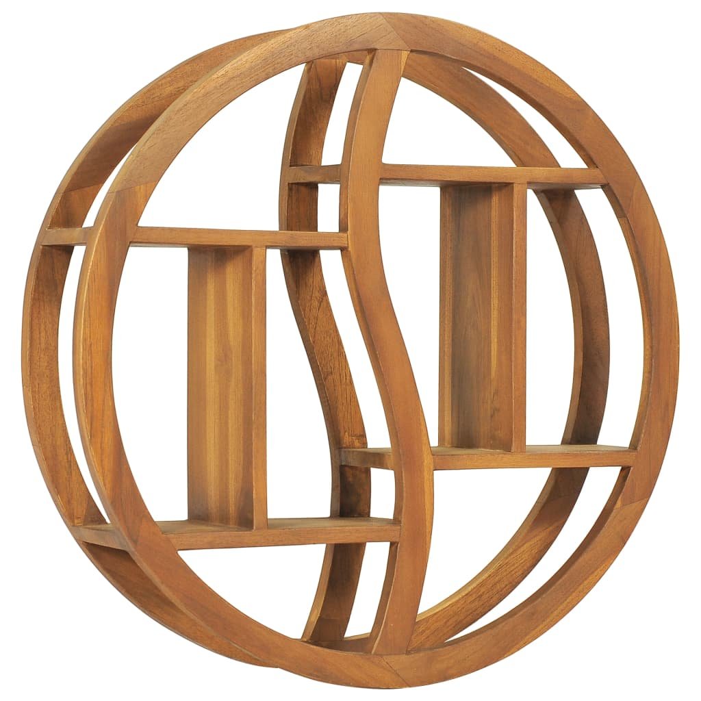 vidaXL Étagère murale Yin Yang 60x15x60 cm Bois de teck massif