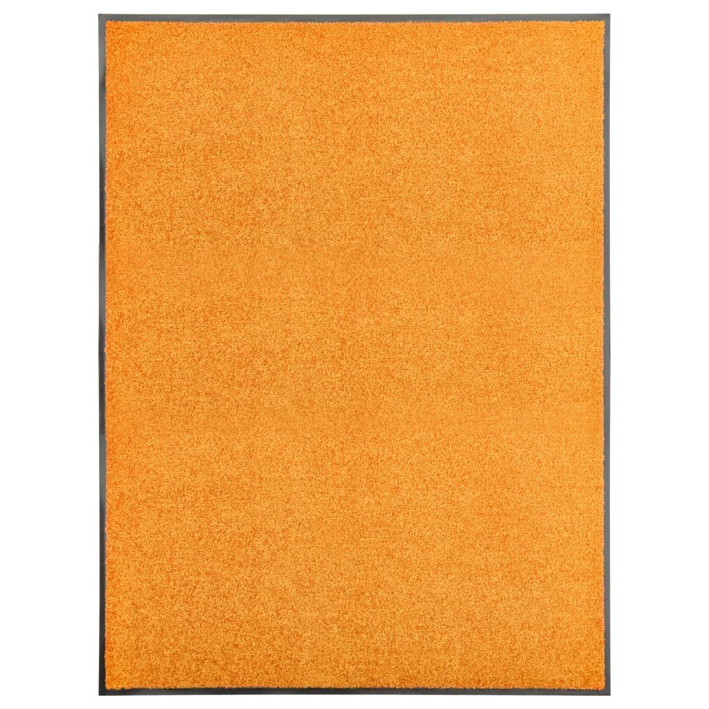 vidaXL Paillasson lavable Orange 90×120 cm