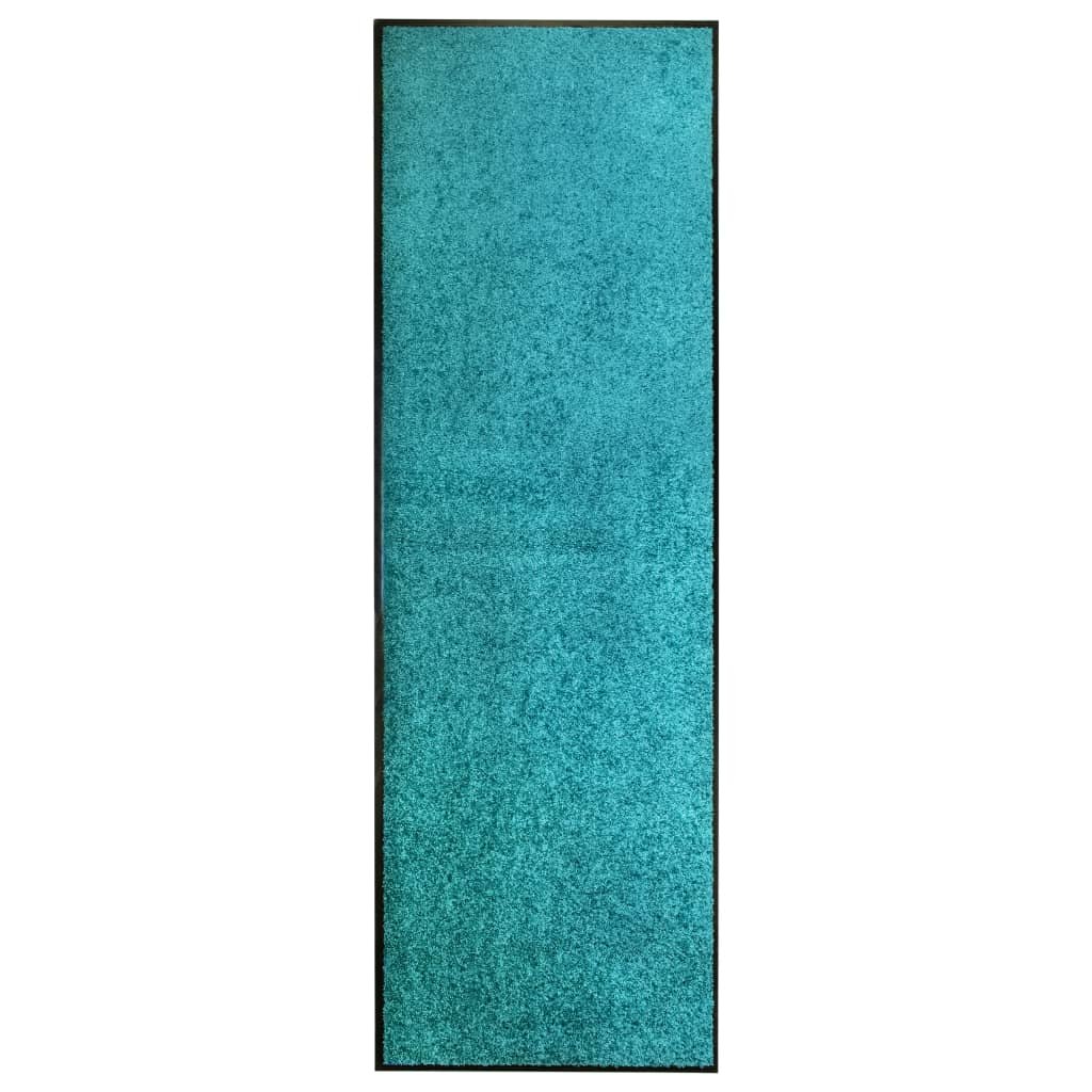 vidaXL Paillasson lavable Cyan 60×180 cm