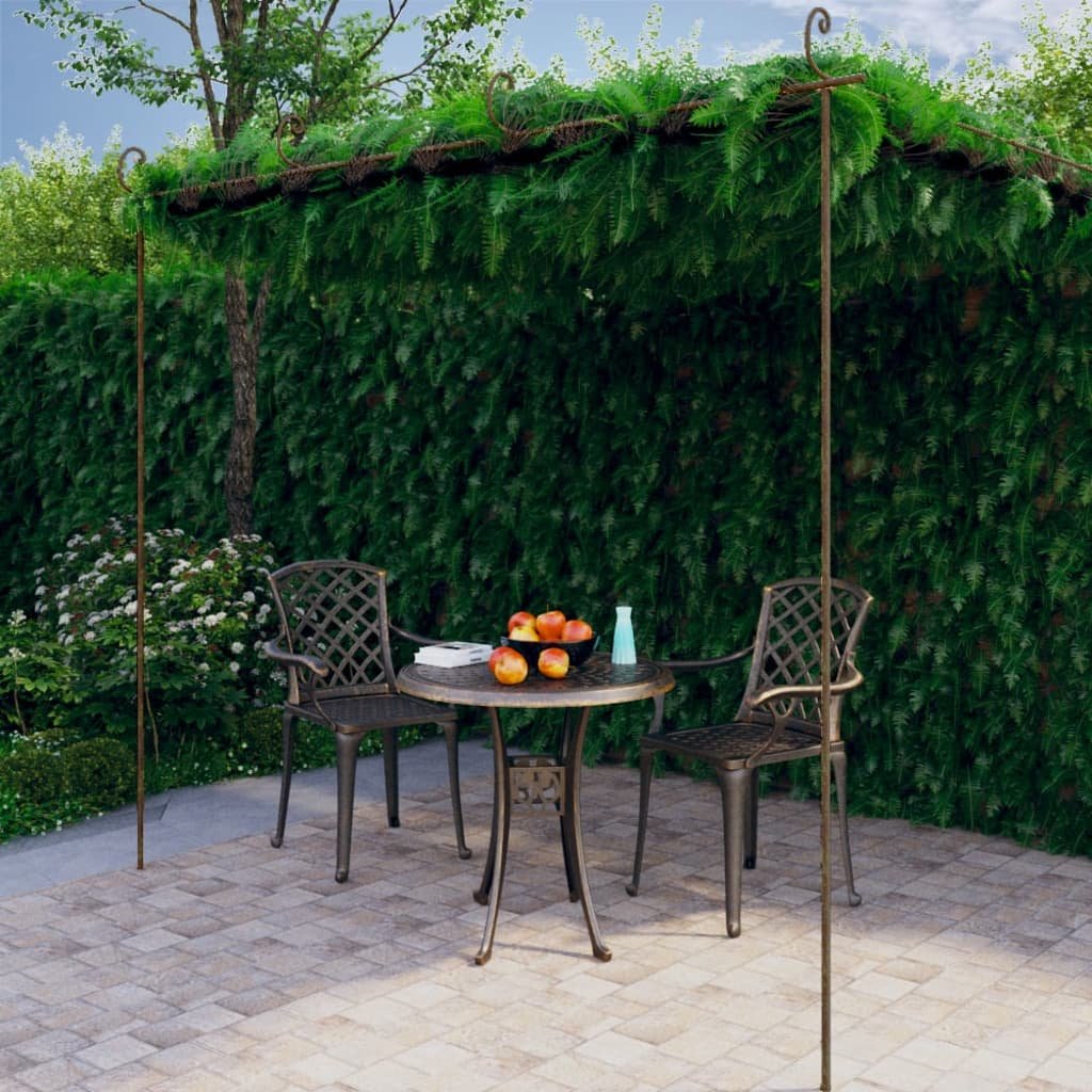 vidaXL Pergola de jardin Marron antique 4x3x2,5 m Fer