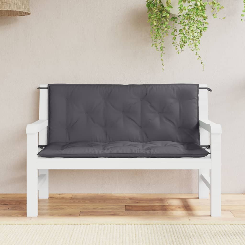 vidaXL Coussin de banc de jardin anthracite tissu oxford