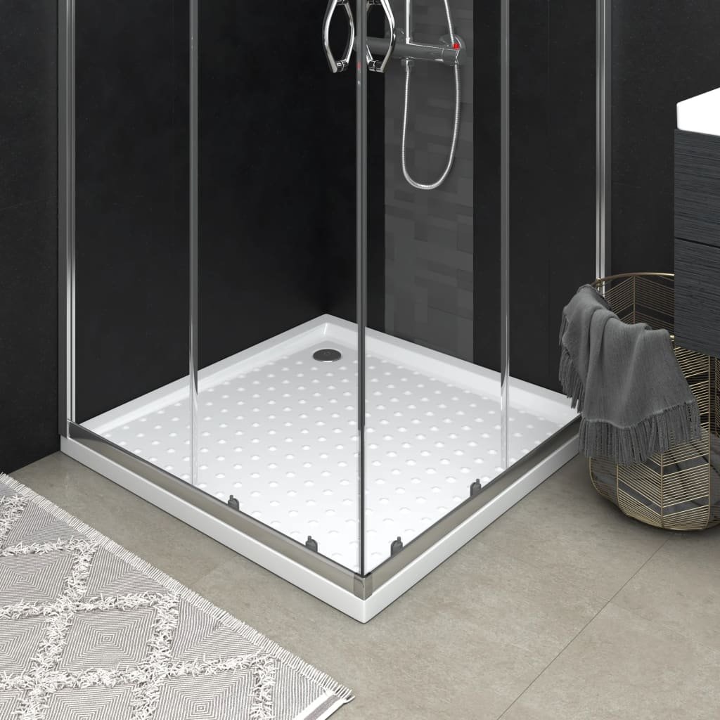 vidaXL Receveur de douche avec picots Blanc 80x80x4 cm ABS