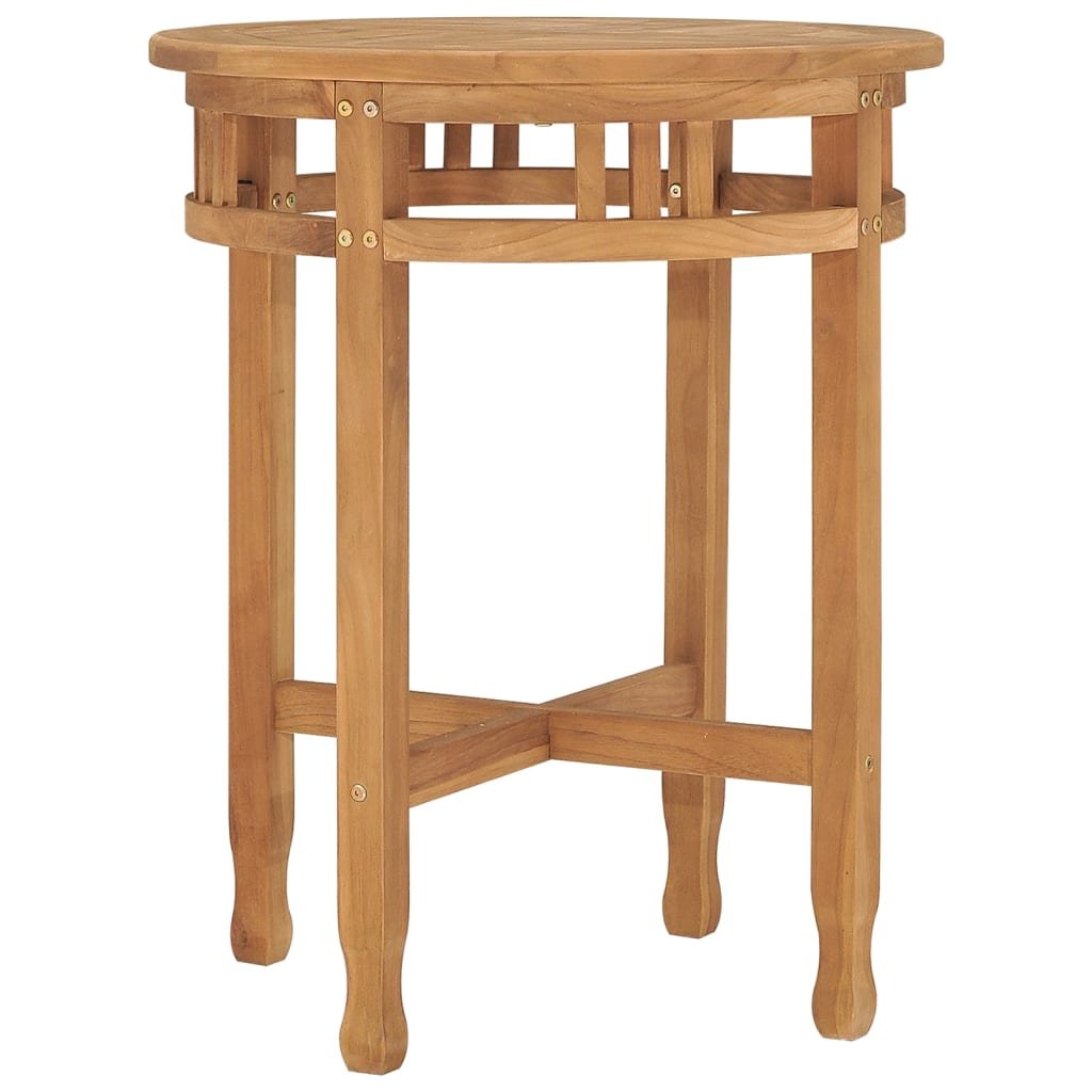 vidaXL Table de bistro Ø60×75,5 cm bois de teck solide