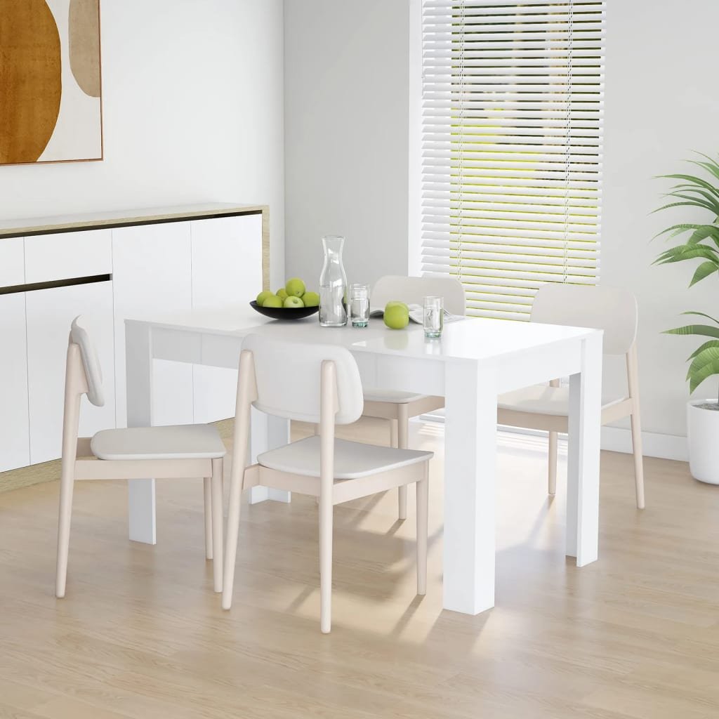 vidaXL Table à manger Blanc 140×74,5×76 cm Bois d’ingénierie