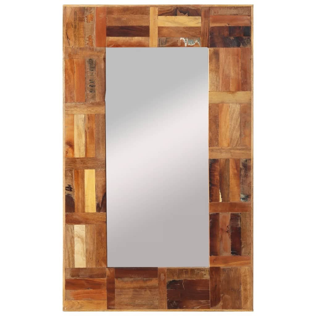 vidaXL Miroir mural Bois massif de récupération 50×80 cm