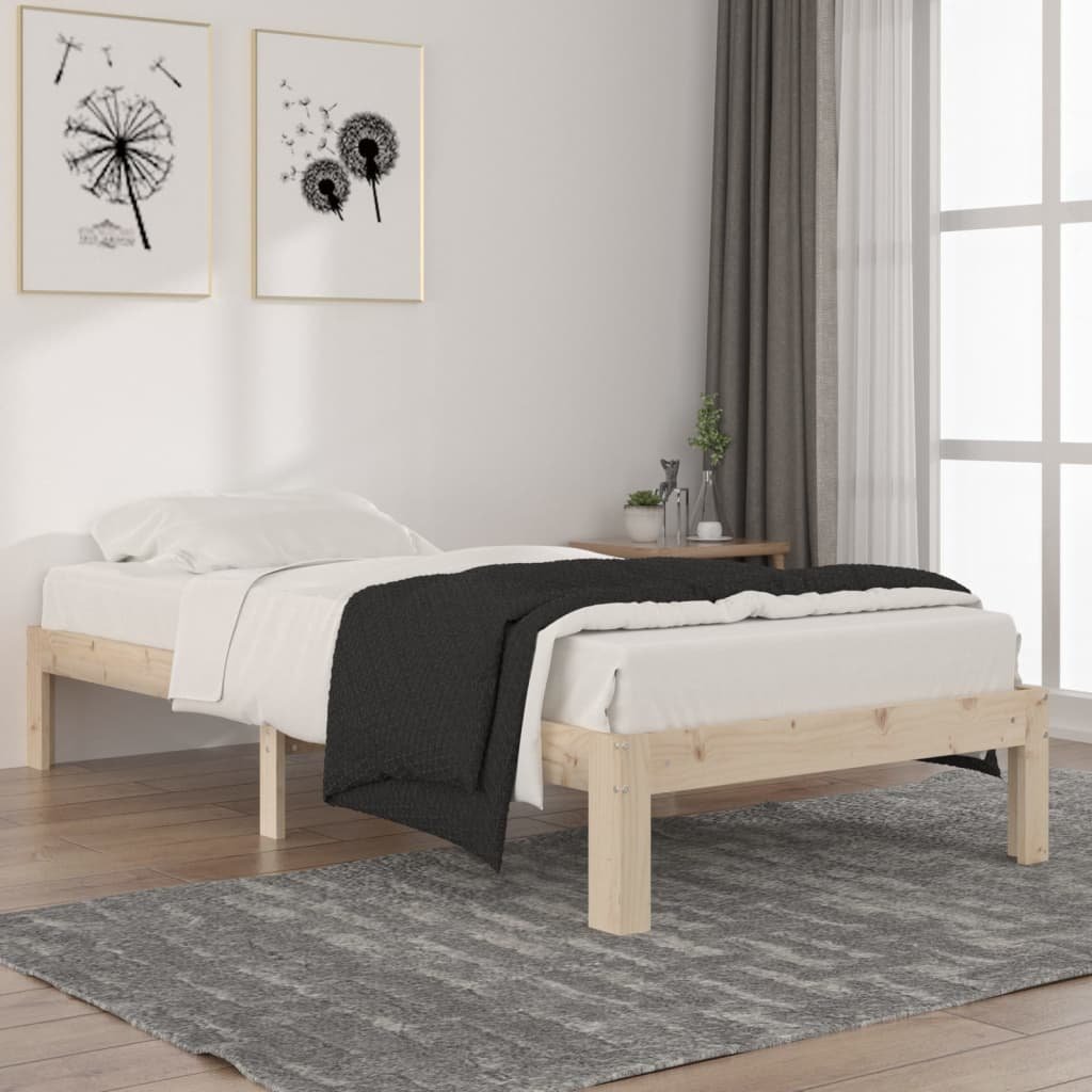 vidaXL Cadre de lit sans matelas bois de pin massif 90×200 cm