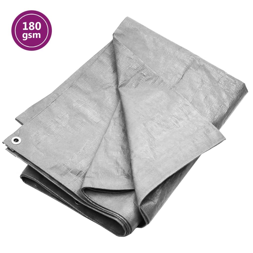 vidaXL Bâche 180 g/m² 3×3 m Gris PEHD