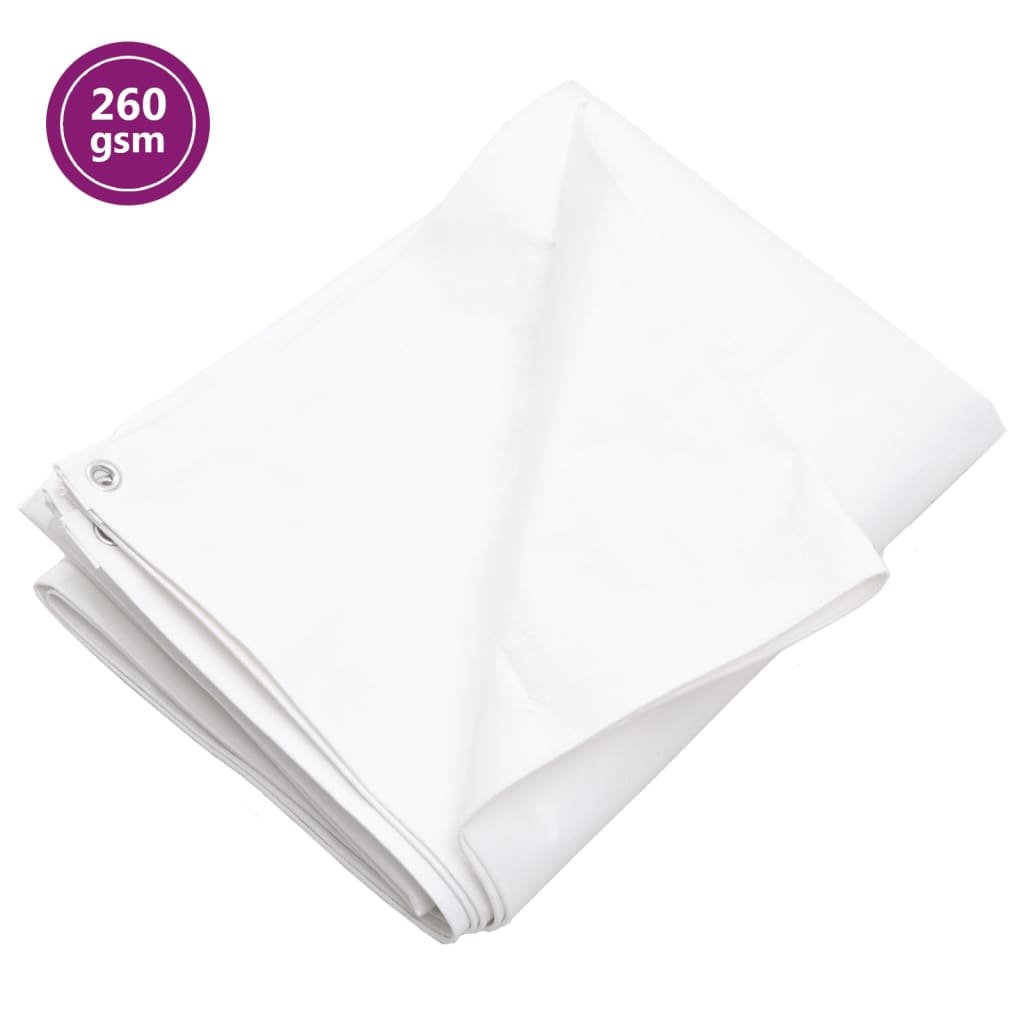 vidaXL Bâche 260 g/m² 2×3 m Blanc PEHD