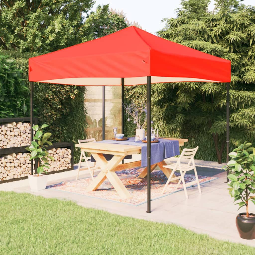 vidaXL Tente de réception pliable Rouge 2×2 m