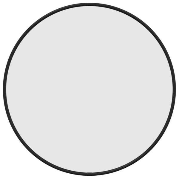 vidaXL Miroir mural Noir Ø 40 cm Rond