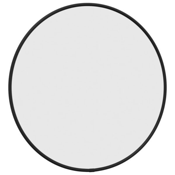 vidaXL Miroir mural Noir Ø 40 cm Rond