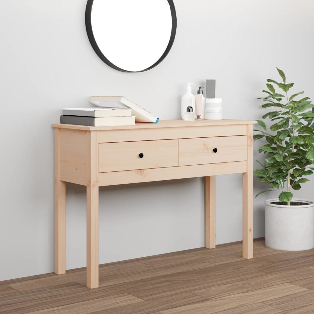 vidaXL Table console 100x35x75 cm Bois massif de pin