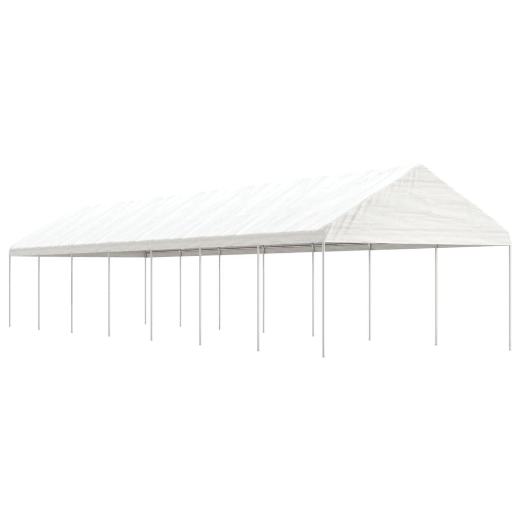 vidaXL Belvédère avec toit blanc 15,61×4,08×3,22 m polyéthylène