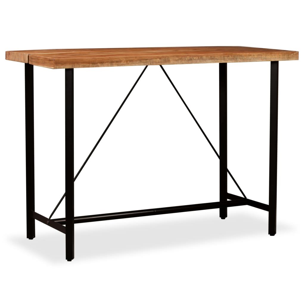 vidaXL Table de bar Bois massif d’Acacia 150x70x107 cm