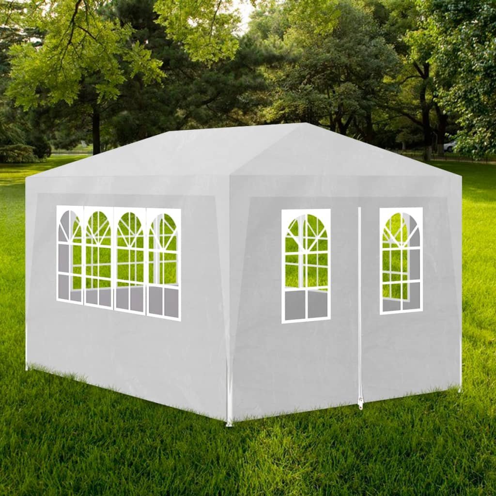 vidaXL Tente de réception 3×4 m Blanc