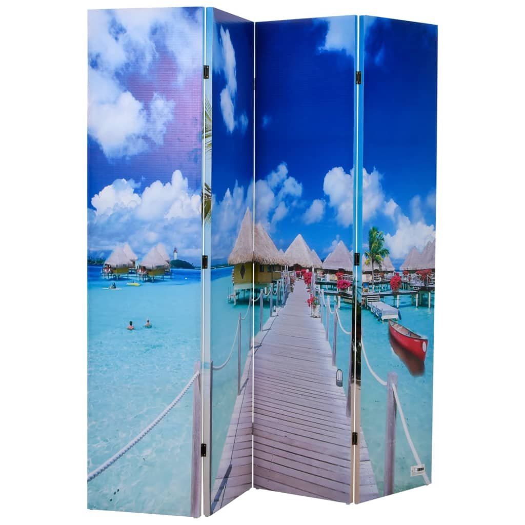 vidaXL Cloison de séparation pliable 160 x 170 cm Plage