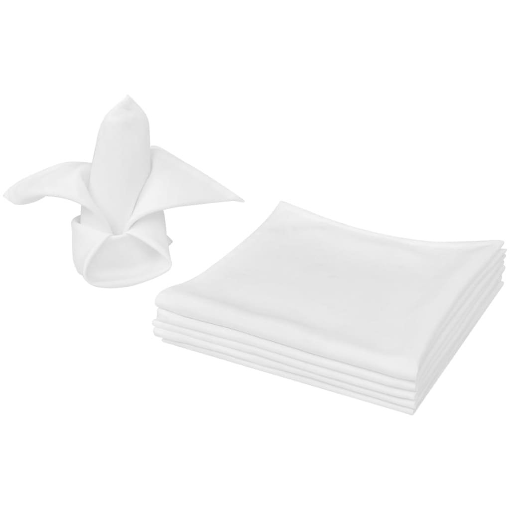 vidaXL Serviettes de table 100 pcs Blanc 50×50 cm