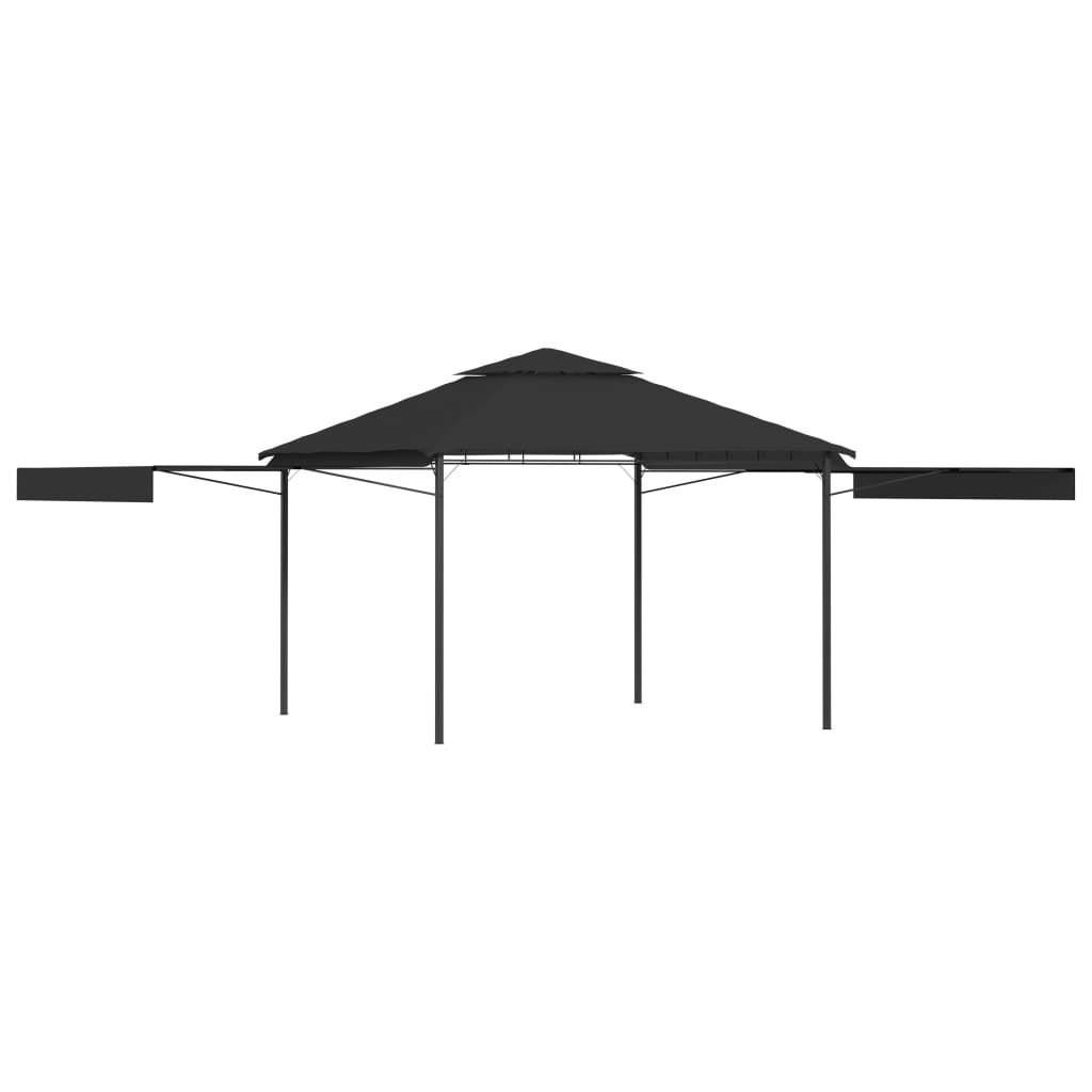 vidaXL Belvédère et double toits étentus 3x3x2,75 m Anthracite 180g/m²