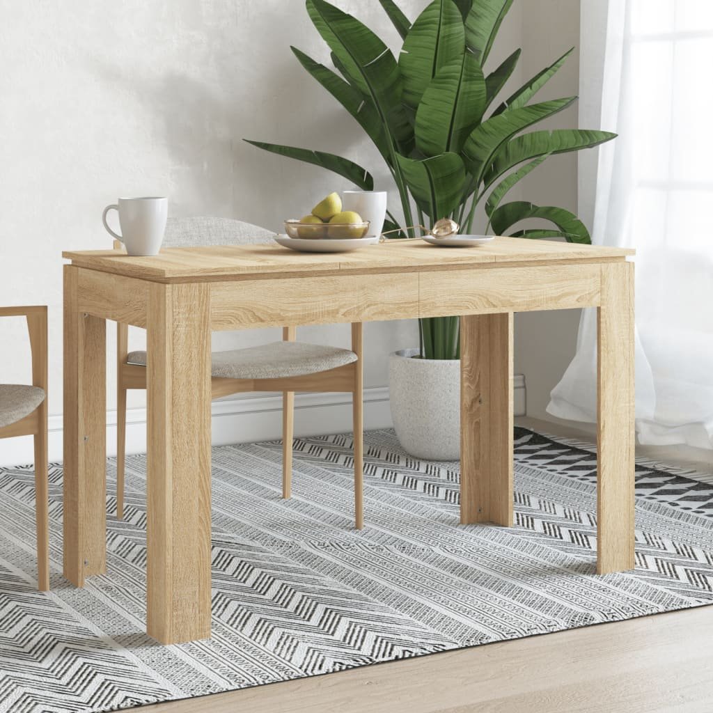 vidaXL Table à manger Chêne sonoma 120x60x76 cm Bois d’ingénierie