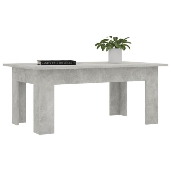 vidaXL Table basse Gris béton 100x60x42 cm Bois d’ingénierie