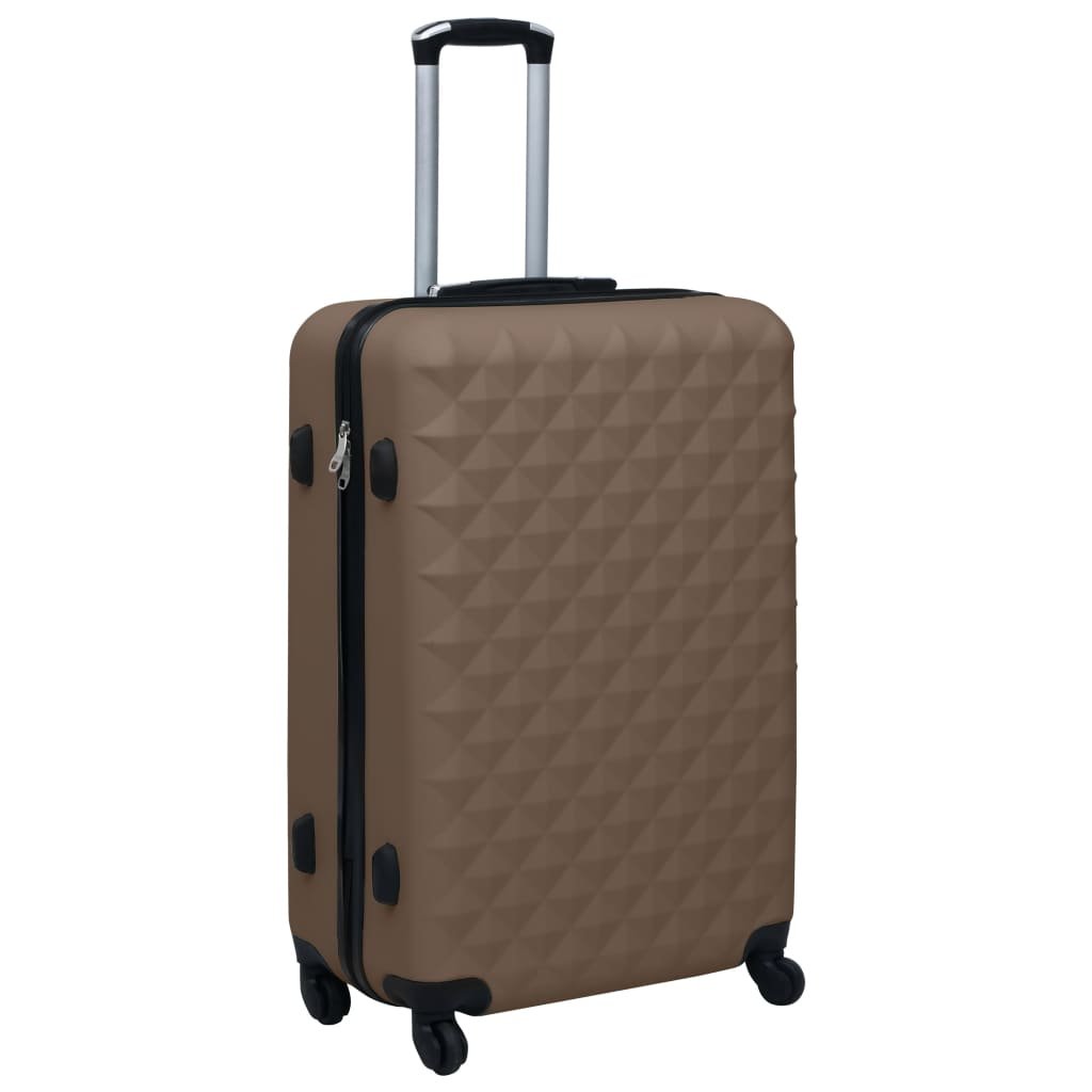 vidaXL Valise rigide Marron ABS