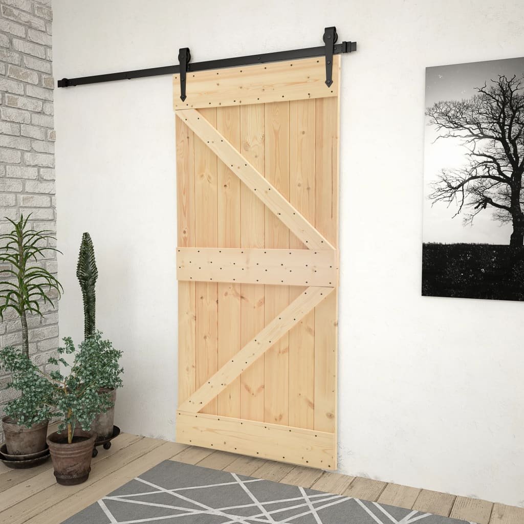 vidaXL Porte 90×210 cm Bois de pin massif