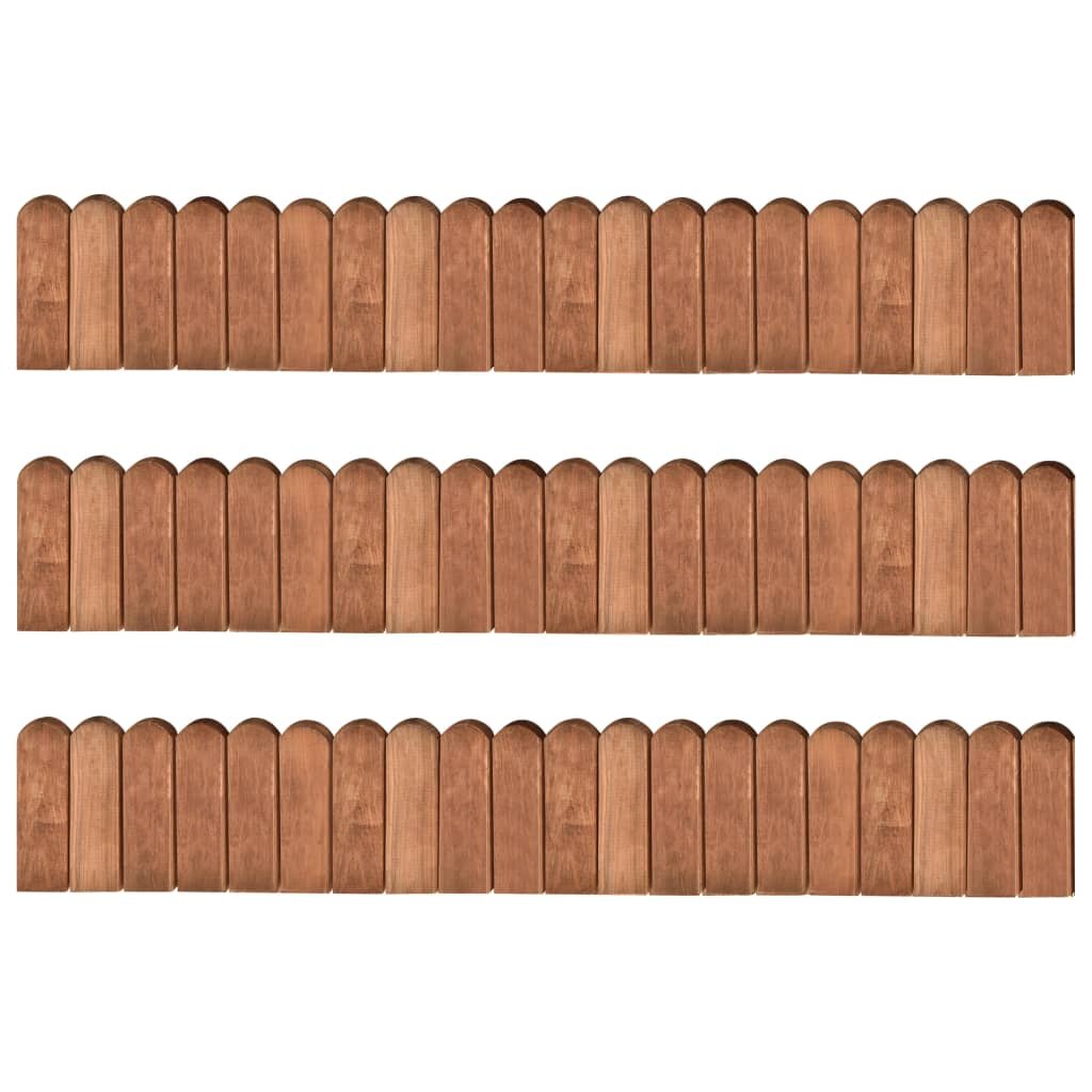 vidaXL Rouleaux de bordure 3 pcs 120 cm bois de pin imprégné