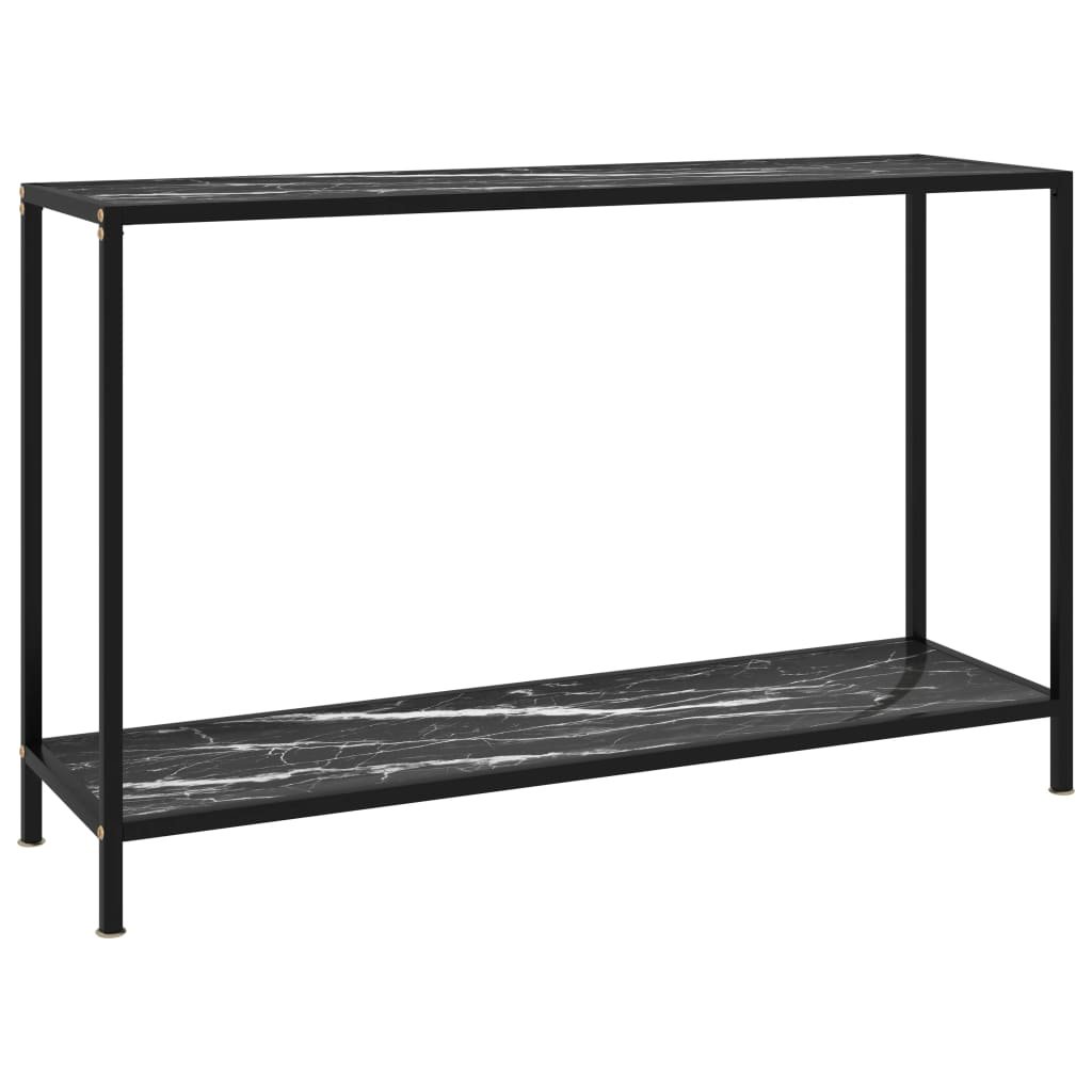 vidaXL Table console Noir 120x35x75 cm Verre trempé