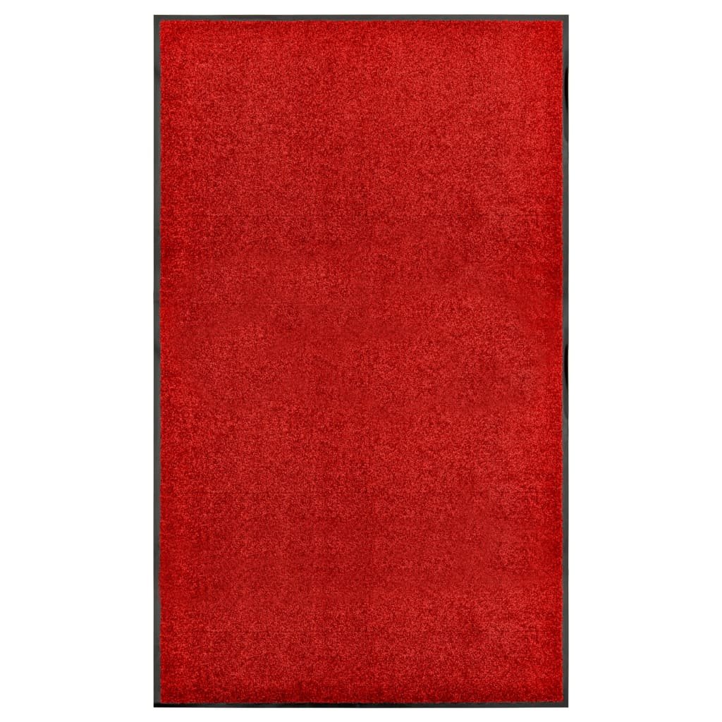 vidaXL Paillasson lavable Rouge 90×150 cm