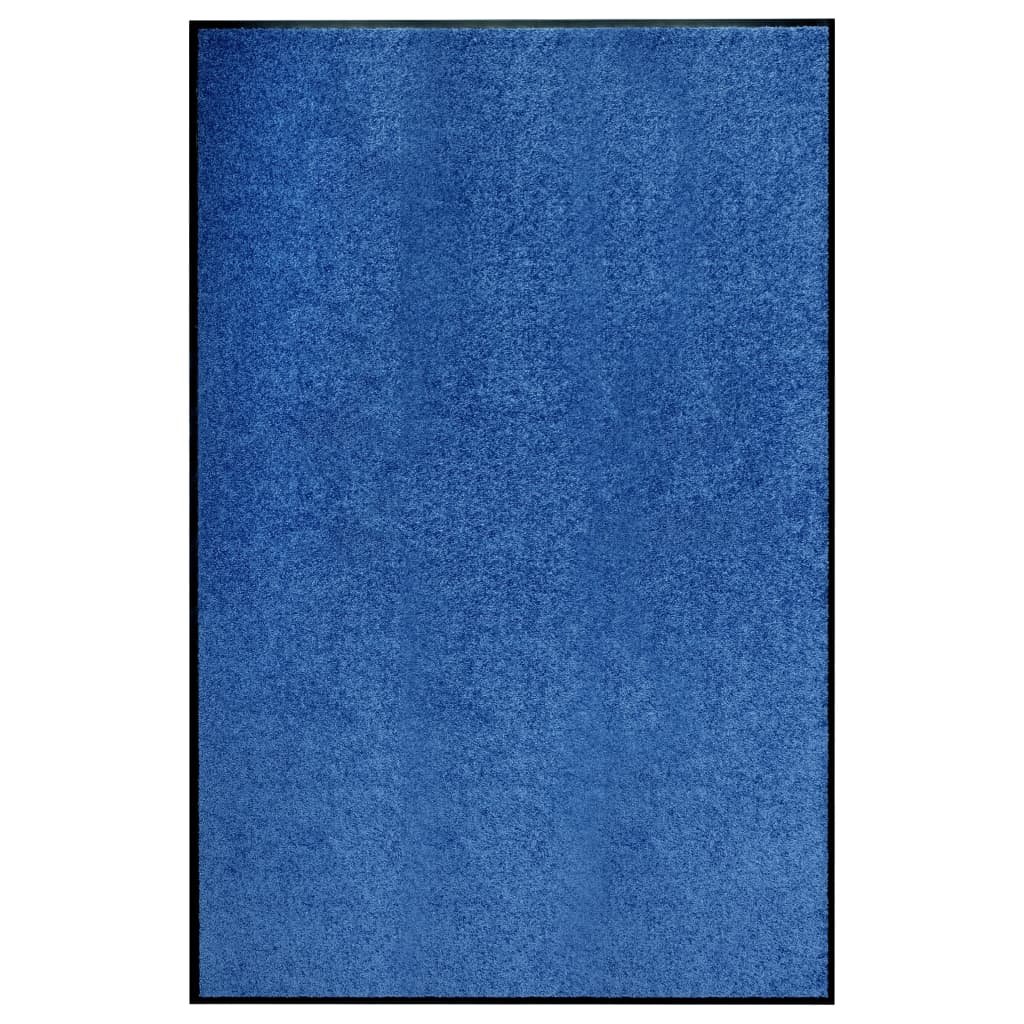 vidaXL Paillasson lavable Bleu 120×180 cm