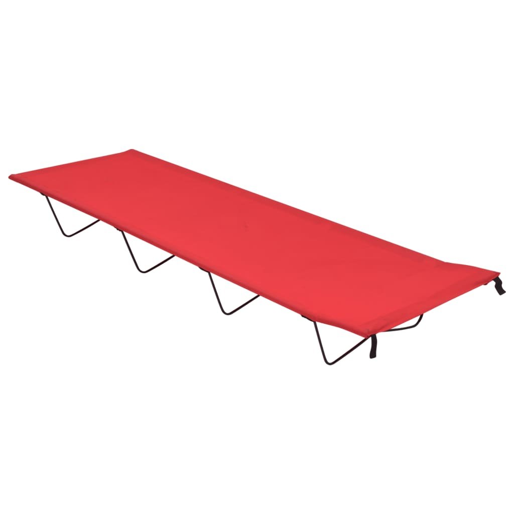 vidaXL Lit de camping 180x60x19 cm Tissu Oxford et acier Rouge