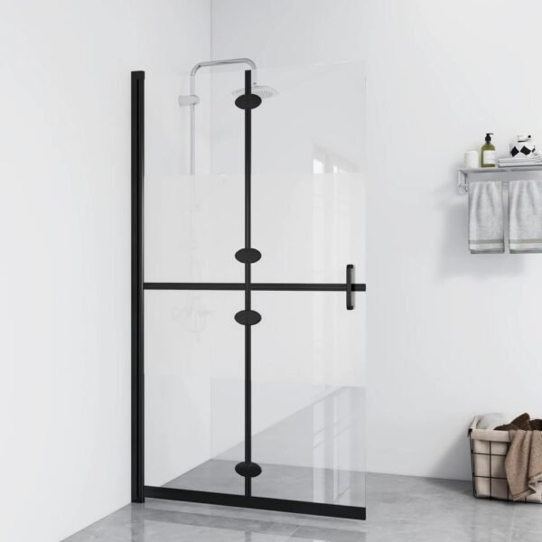 vidaXL Paroi de douche pliable Verre ESG demi-dépoli 90x190 cm