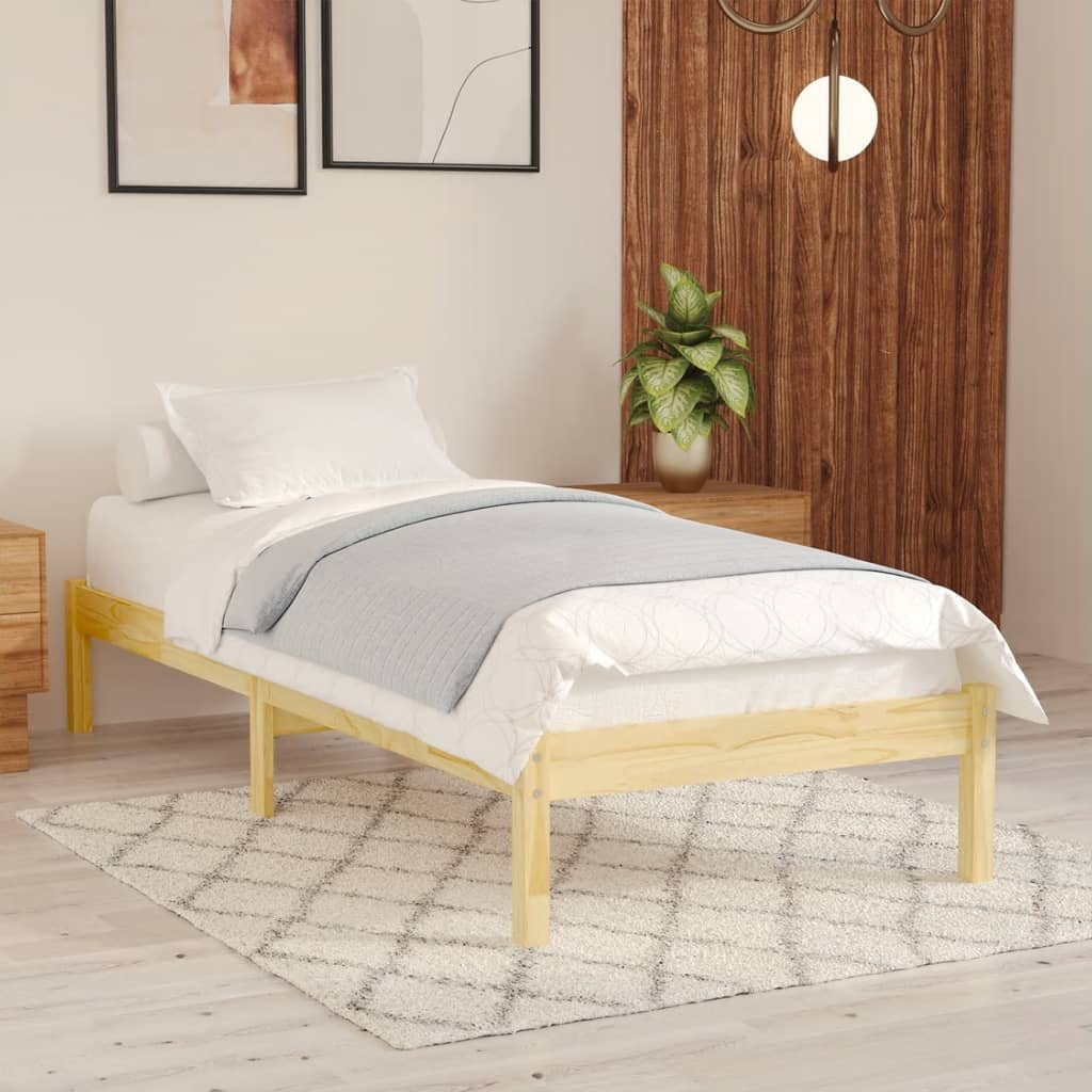 vidaXL Cadre de lit sans matelas bois massif 90×200 cm